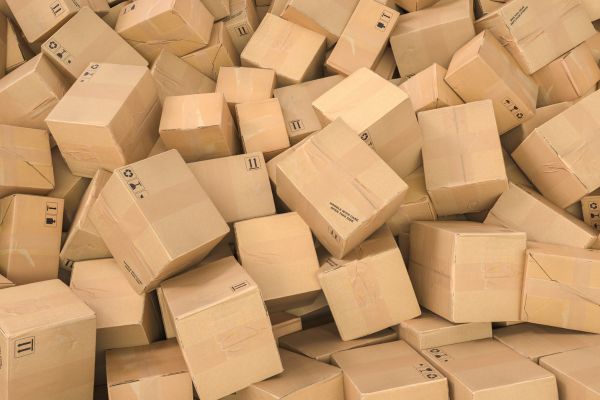 Boxes and packaging piling up