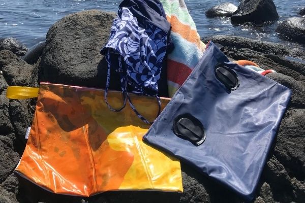 recycled PVC pool toy bags